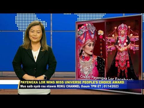 3HMONGTV NEWSBRIEF: Payengxa Lor displays national costume of ethnic Hmong and Lao at the 71st MU.