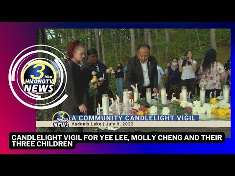 3HMONGTV NEWS | A community candlelight vigil for Yee Lee, Molly Cheng, and their three children.