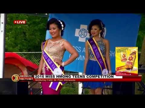 3HMONGTV NEWS: Miss Hmong Teen contestants dance on stage.