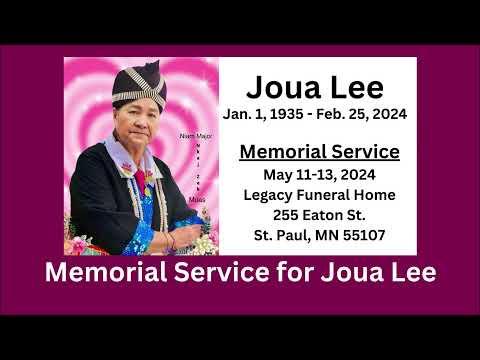 3HMONGTV | Memorial Service for Joua Lee, niam Major Nkaj Zeb Muas Lub Ntees 05/11/2024-05/13/2024.
