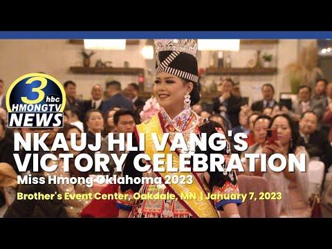 3HMONGTV Pre-recorded: Nkauj Hli Vaj, Miss Hmong Oklahoma 2023 speaks at her victory celebration.