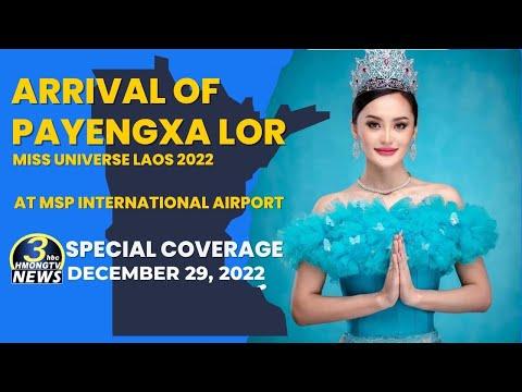3HMONGTV NEWS | Miss Universe Laos 2002, Payengxa Lor, lands at MSP International Airport.