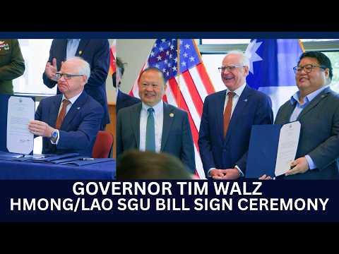 🔴06-09-2026 | Hnub no Gov. Walz kos tsab SGU Bill los ua cai nco txog Hmoob thiab Nplog cov tub rog.