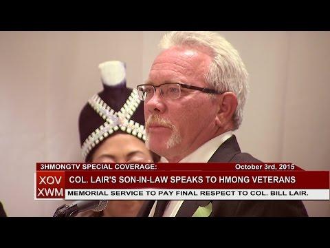 3HMONGTV NEWS: Son-in-law of Col. Bill Lair speaks to Hmong veterans & community leaders.